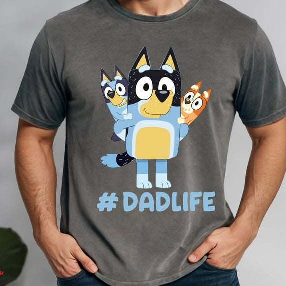Bluey Dad Life Inspired T-Shirt Funny Dad Graphic Tee Cool Cartoon Father'S Day Shirt Gift For Bluey Dad Fans, Fathers Day Bluey Gift Unisex S-5XL Hot Trending Shirt, Vintage Birthday Gift