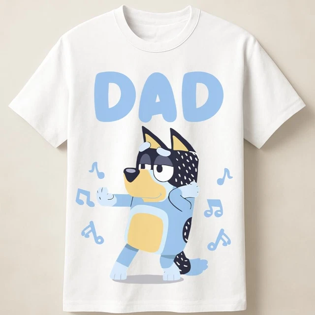 Bluey Dad Music Dab Dog Unisex T-Shirt Gift For Father Tee - Walmart.com