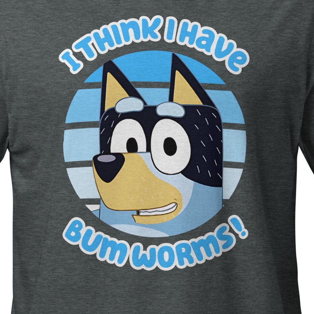 Bluey Dad Shirt, Retro Dad Bluey Shirt, I think i have bum worms, Bluey