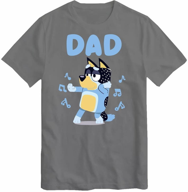 Bluey Dad TShirt Bandit Dad Top Birthday Christmas Gift Father Day