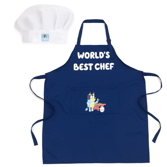 Bluey Dad Twill Apron and Chef Hat Cooking Set Adult