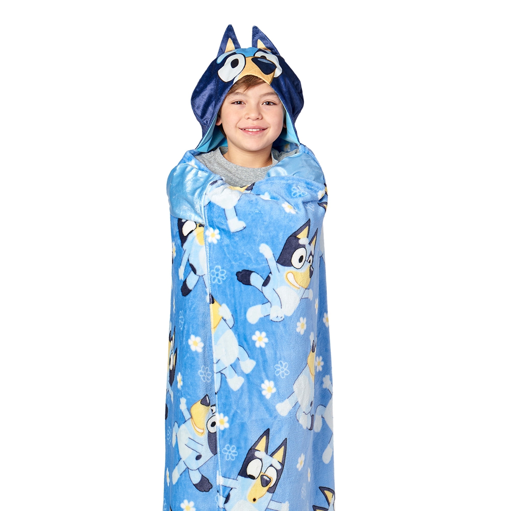 Bluey Dance Away Hooded 3D Sculpted Hood Silk Touch Throw Blanket 40X50 Inches