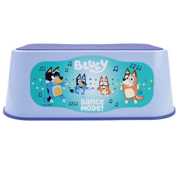 Bluey "Dance Mode" Durable Plastic Single Step Stool with Non-Slip Feet