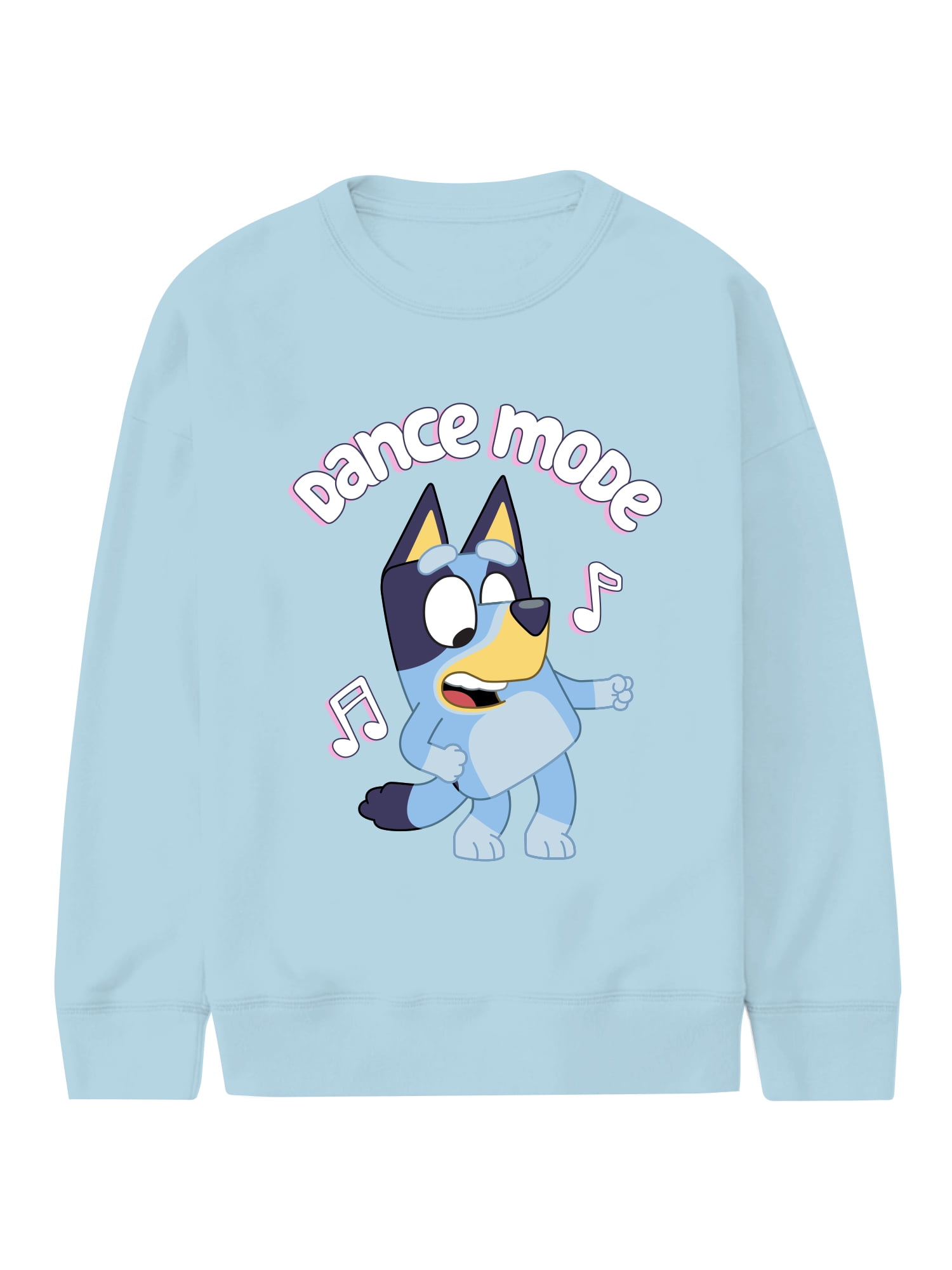 Bluey Dance Mode, Girls Apparel Graphic Long Sleeve Sweatshirt, Sizes 4-16