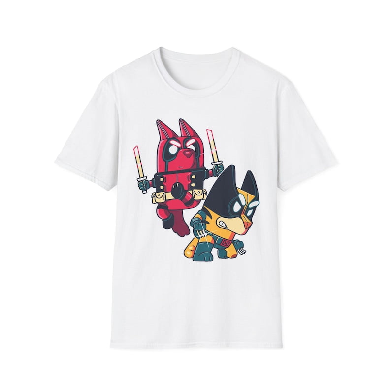 Bluey Deadpool And Wolverine Adult TShirt