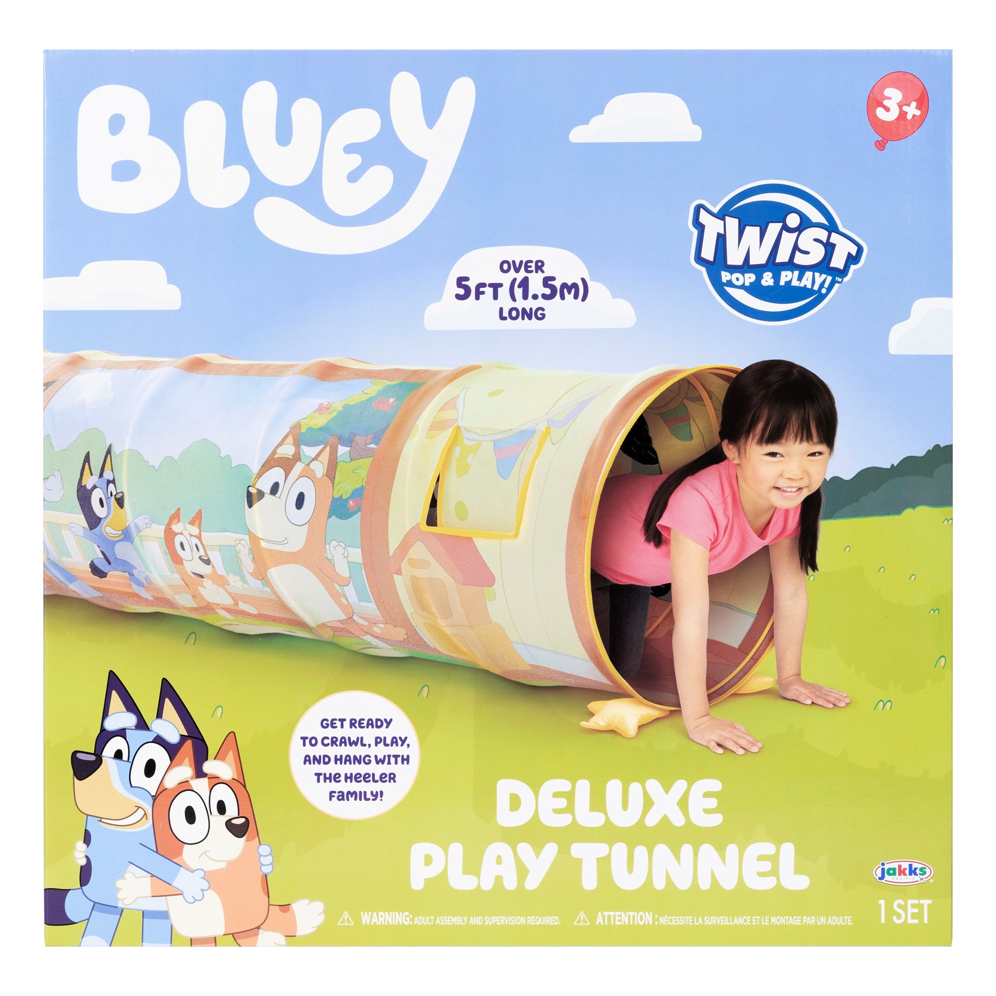 BlueY - - Bluey Heeler 4WD Pop-Up Tent For Kids, Easy Storage Pop Up Play Tent With Door, Windscreen, & Peep Window, Outdoor Toddler Playhouse For Ages 2