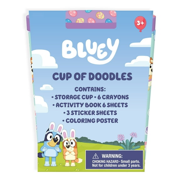 Bluey Easter Paper Cup of Doodles Art Kit, Party Favor, for Children, Unisex