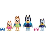 Bluey & Family Beach Day 4 Pack of 2.5-3" Possable Figures