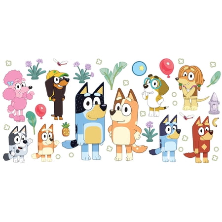 RoomMates Bluey Family & Friends Peel and Stick Wall Decals