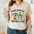 Bluey Family Merry Christmas 2024 Tee, Bluey Rockin' Around The