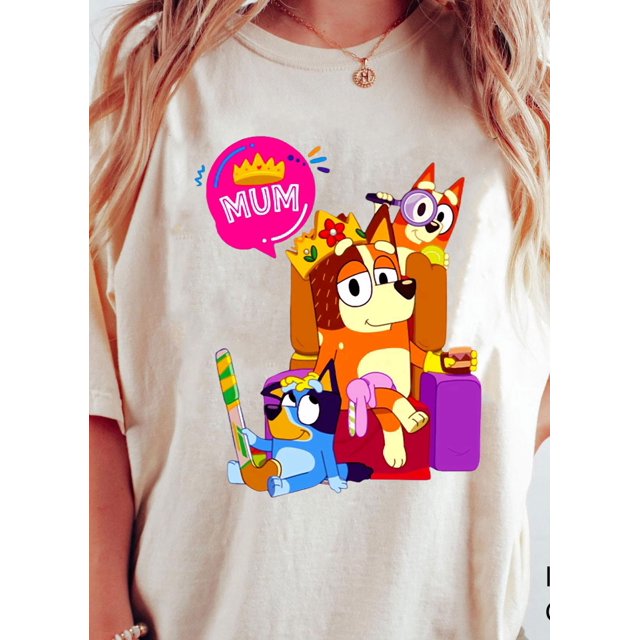 Bluey Family Mum Shirt Bluey Bandit, Disney Mum Bluey Birthday Party