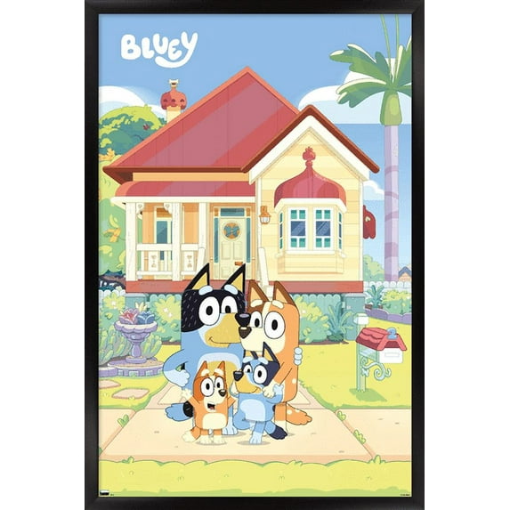 Bluey - Family Wall Poster, 14.725" x 22.375", Framed