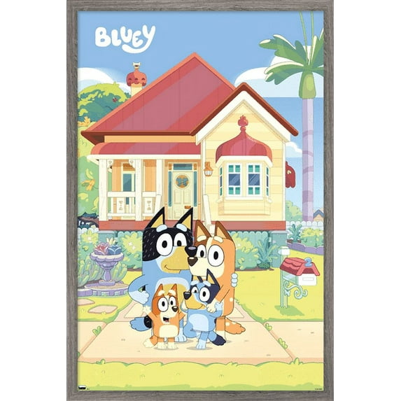 Bluey - Family Wall Poster, 22.375" x 34", Framed