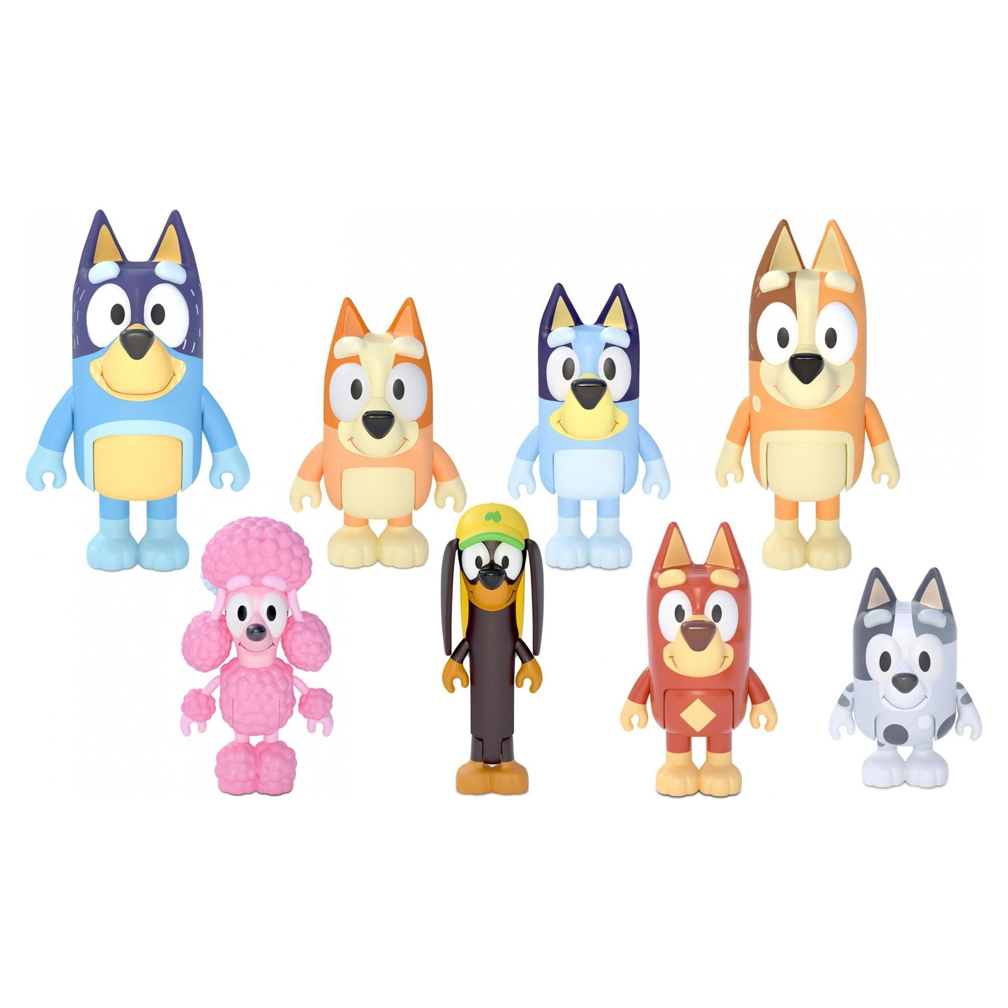 Bluey Family and Friends 2.5 inch Action Figure Set 8 Pieces