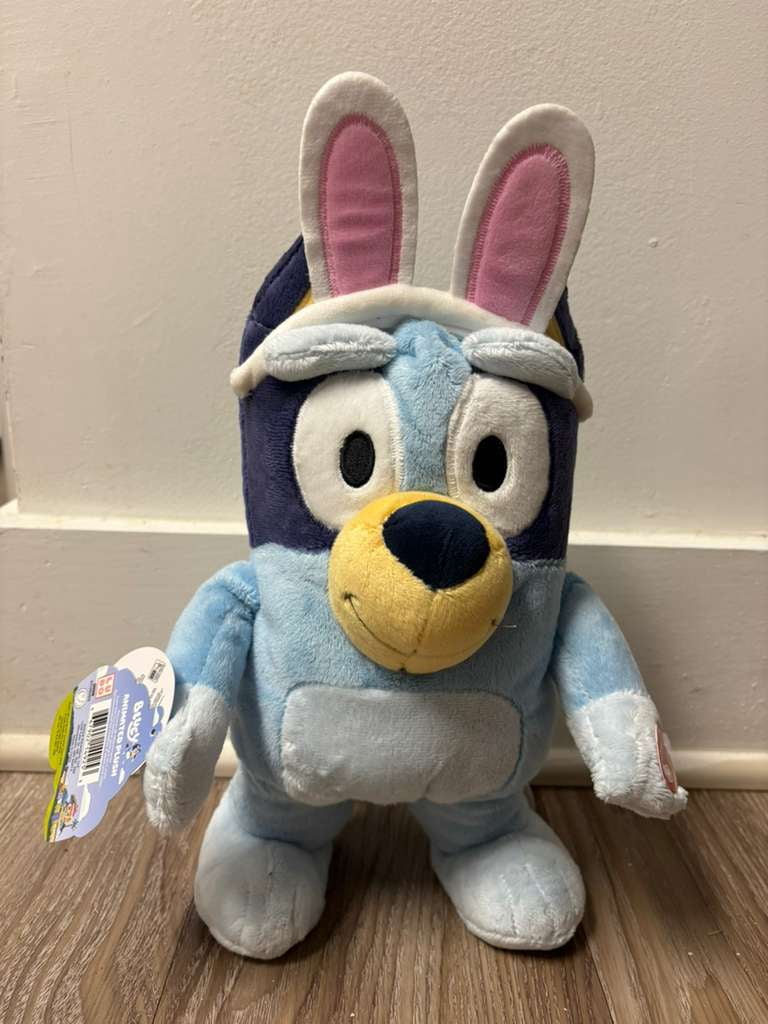 Bluey Figura de juguete de mejor amigo, 10 pulgadas de alto,  peluche de juguete articulada de gran tamaño, juguetes grandes duraderos para niños a partir de 3 años