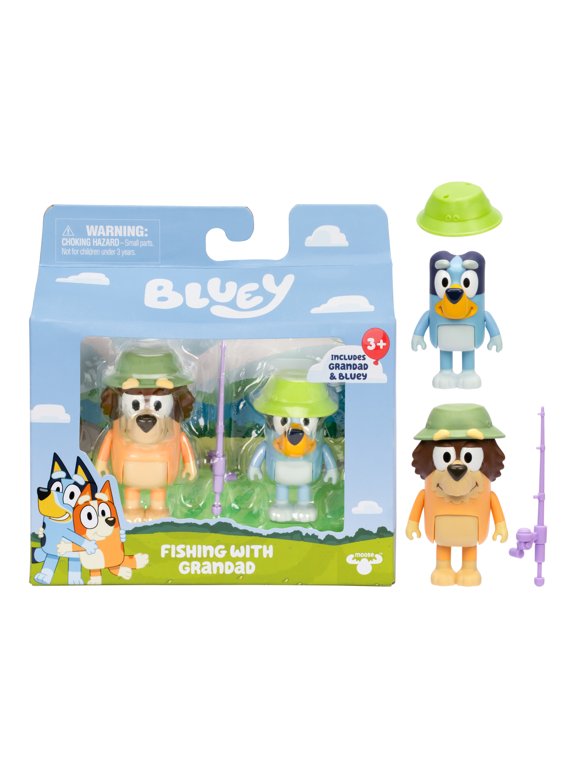Fishing with Grandad Figure 2 Pack , 2.5 Inch Figures with Accessories, Ages 3+, Toddler Toys