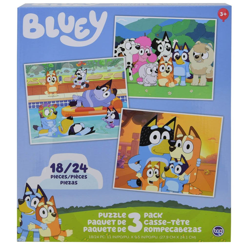 Bluey★送料込み★引き出し Bluey Floor Puzzle & Bluey Kids 3 in 1 Puzzles, FREE GIFT BAG