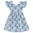 thumbnail image 1 of Bluey Floral Toddler Girls Chambray Skater Dress Infant to Big Kid, 1 of 5