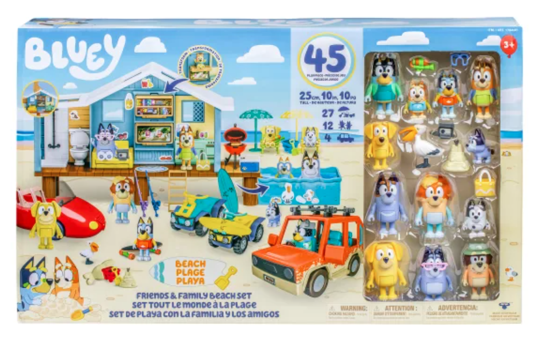 ブルーイ　フィギュア　45体セット Bluey Ultimate Set Bluey Friends & Family Beach Set- 45 piece ULTIMATE Mega set-Large