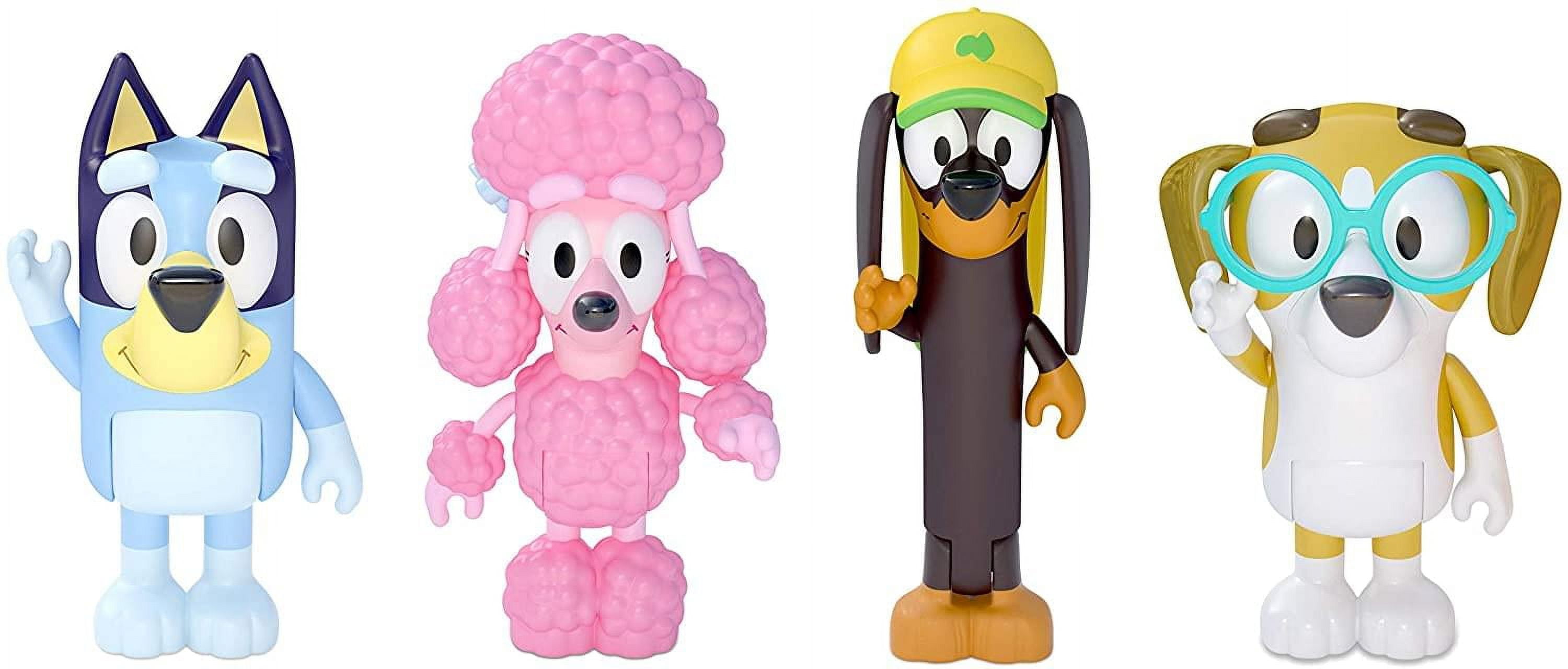 BLUEY 4PK Friends Figures  Articulated and Poseable for Imaginative Play  (图1)
