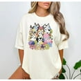 thumbnail image 1 of Bluey & Friends Floral T-Shirt for Women & Moms – Cute Bluey Unisex Tee with Flowers, Gift for Bluey Fans, Sizes S–5XL, 1 of 4