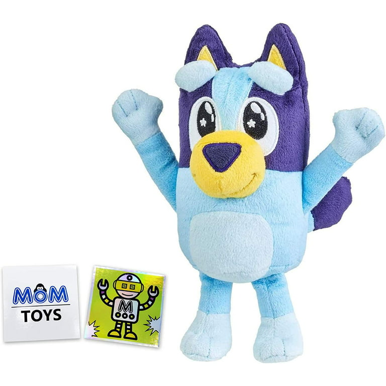Bluey Friends Plush 8 Inch Bluey Starry Eyes Plush with 2 My Outlet Mall  Stickers 