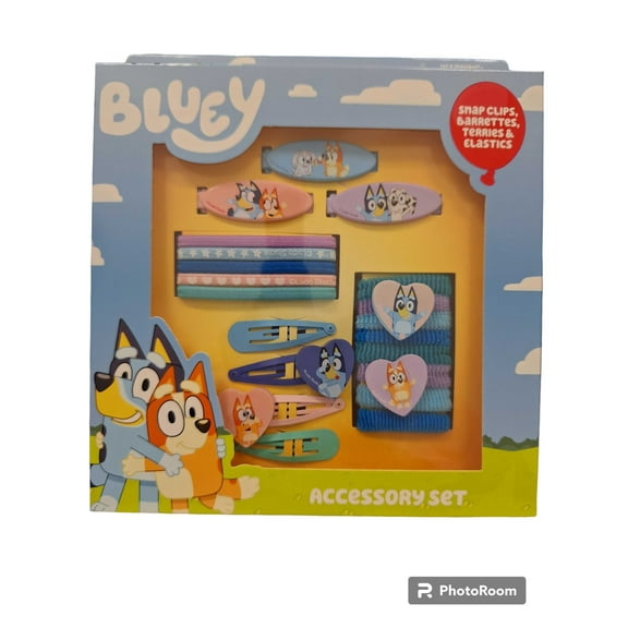 Bluey Fun Hair Accessory Set, Blue, 20 ct