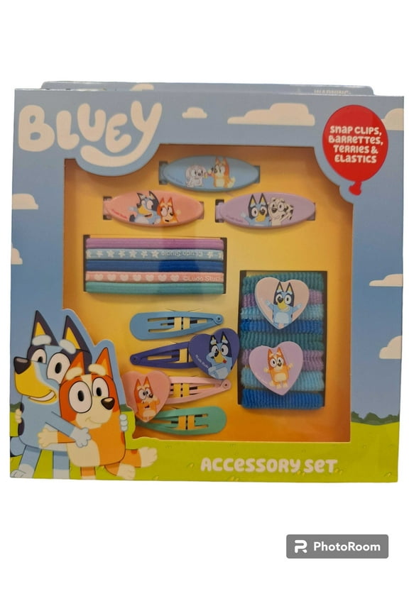 Bluey Fun Hair Accessory Set, Blue, 20 ct