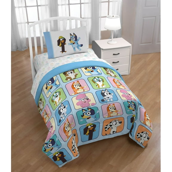 Bluey Fun With Friends 4 Piece Twin Size Kids Bed Set