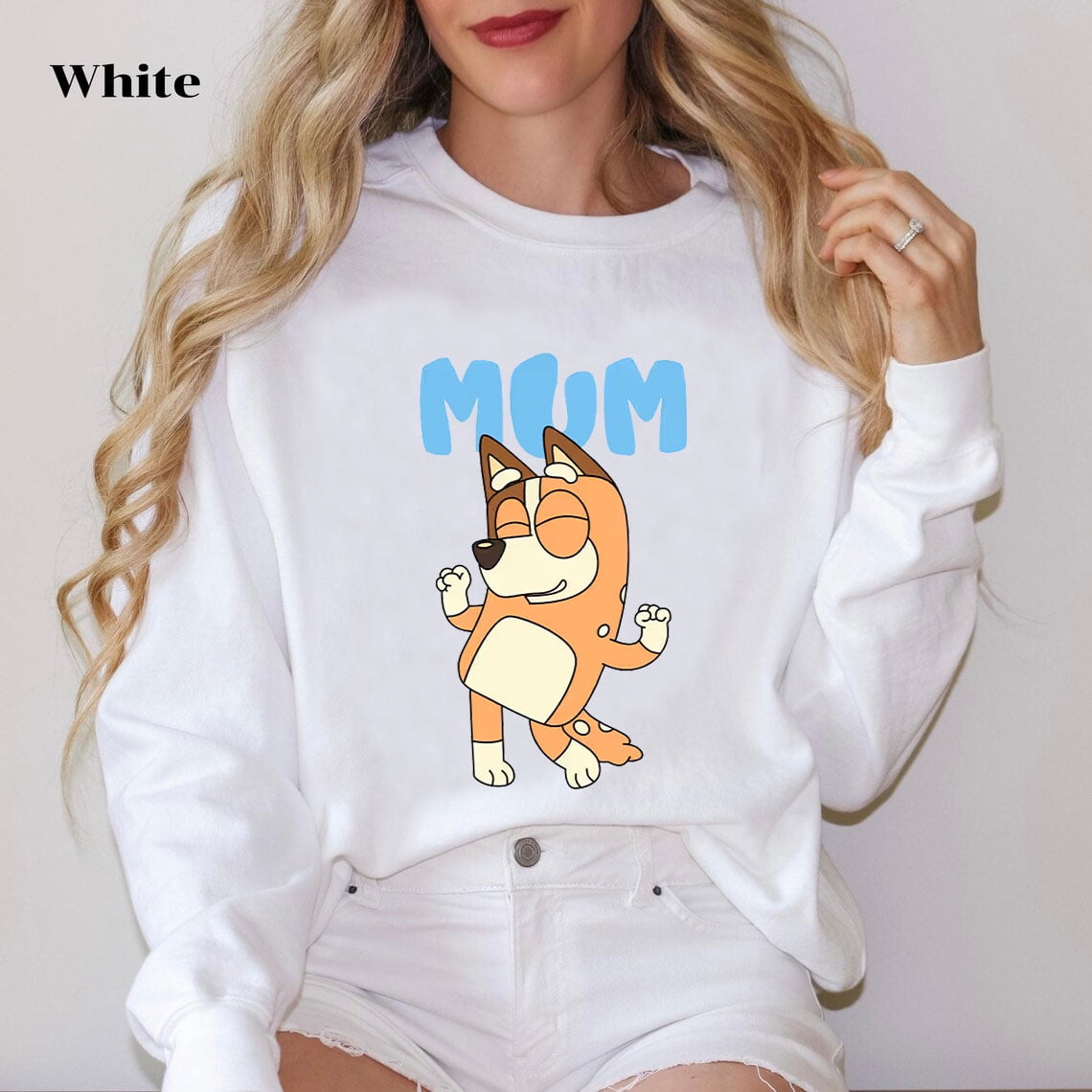 Bluey Funny Dog Bluey Mum Dancing T Shirt Crewneck Sweatshirt Size 4Xl bluey-funny-dog-bluey-mum-dancing-t-shirt-crewneck-sweatshirt-size-4xl