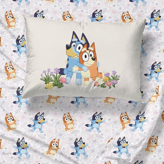 Bluey Garden 4 Piece Full Size Kids Sheet Set