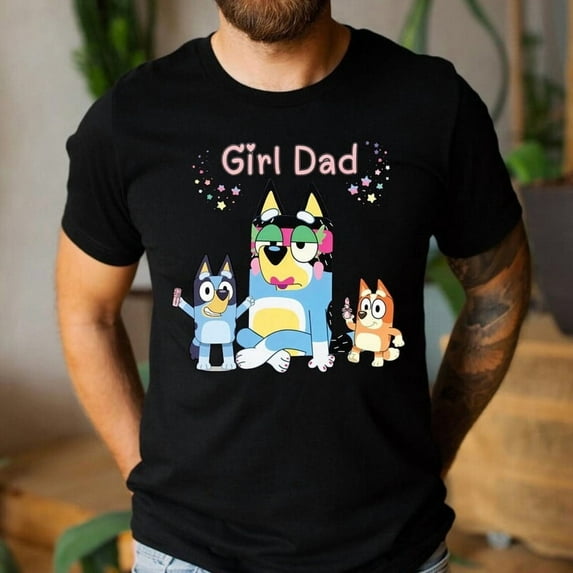Bluey Girl Dad T-Shirt, Bluey Bingo Family Shirt, Father's Day Gift
