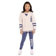 thumbnail image 1 of Bluey Girls Varsity Cardigan Sweater with Long Sleeves, Sizes 4-16, 1 of 6