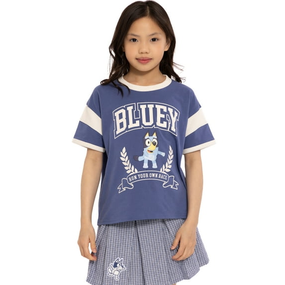 Bluey Girl's Short Sleeve Graphic T-Shirt, Sizes 4-16