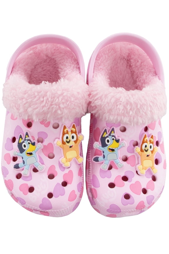 Bluey Girls Bingo Fleece Lined Clogs Sizes 6-3