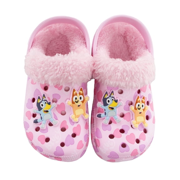 Bluey Girls Bingo Fleece Lined Clogs Sizes 6-3