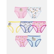 Bluey Girls Cotton Brief Character Underwear, 7-Pack, Size 4-8