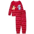 thumbnail image 1 of Bluey Girls Holiday Long Sleeve Top and Pants Snug Fit Pajama Set, 2-Piece, Sizes 4-10, 1 of 3
