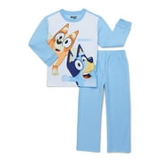 CARE BEARS Bluey Girls Long Sleeve Top and Pants Pajama Set, 2-Piece, Sizes 4-12