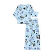 DISNEY PRINCESS Bluey Girls Holiday Long Sleeve Top and Pants Pajama Set, 2-Piece, Sizes 4-12