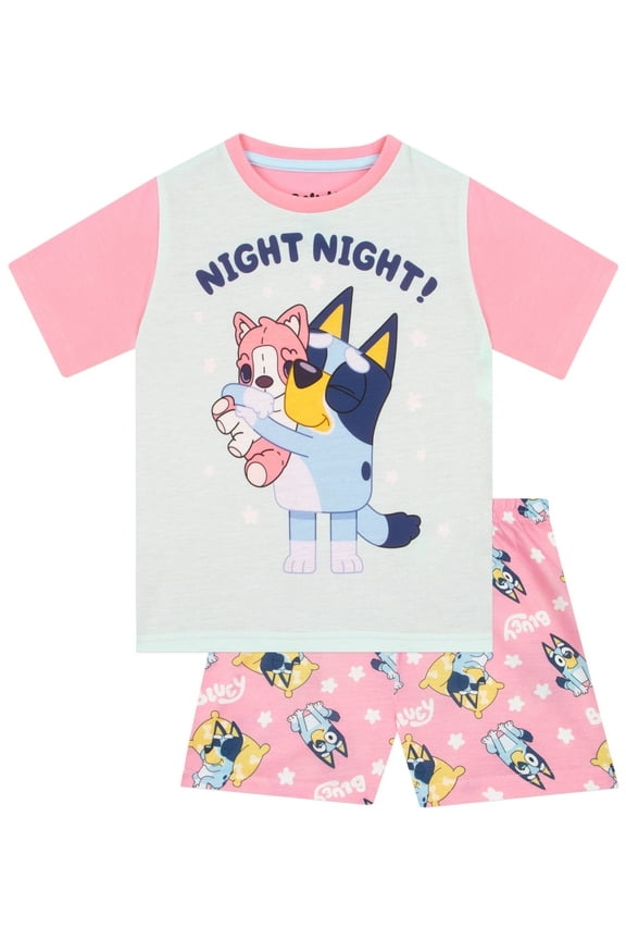 Girls Short Pajamas Pink Sizes 2T - 8