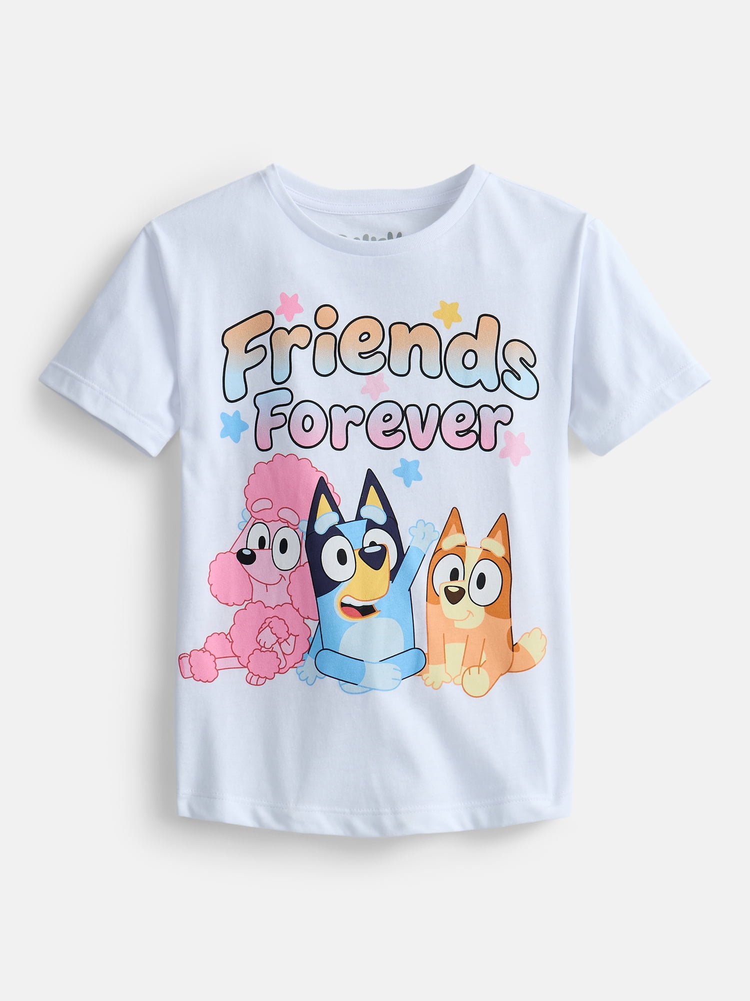 Bluey Girls' Graphic Tee with Short Sleeves, Sizes 4-16