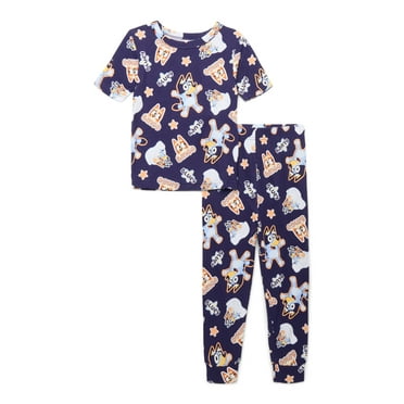 Bluey Girls Top and Pants Pajama Set, 2-Piece, Sizes 4-10