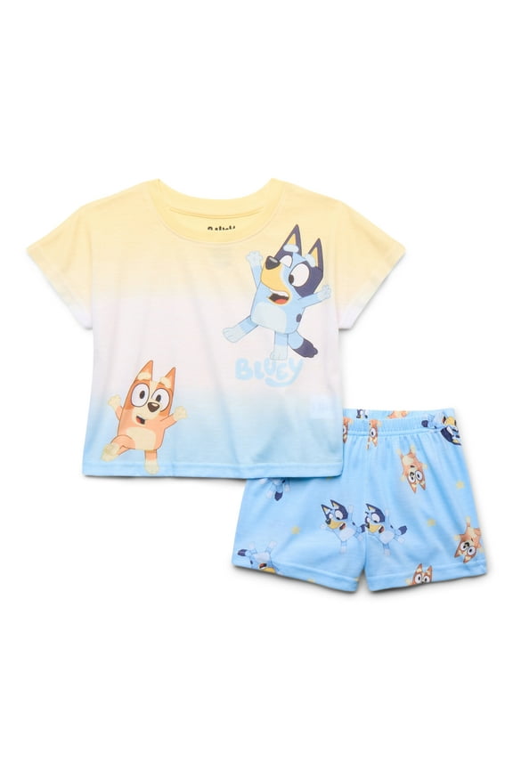 Girls Top and Shorts Pajama Set, 2-Piece, Sizes 4-12