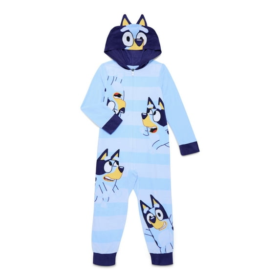 Bluey Girls Union Suit with Hood, Sizes 4-12