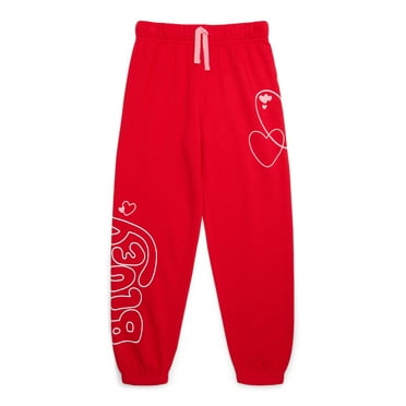 Bluey Girls' Valentine's Day Fleece Jogger Sweatpant, Sizes 4-16
