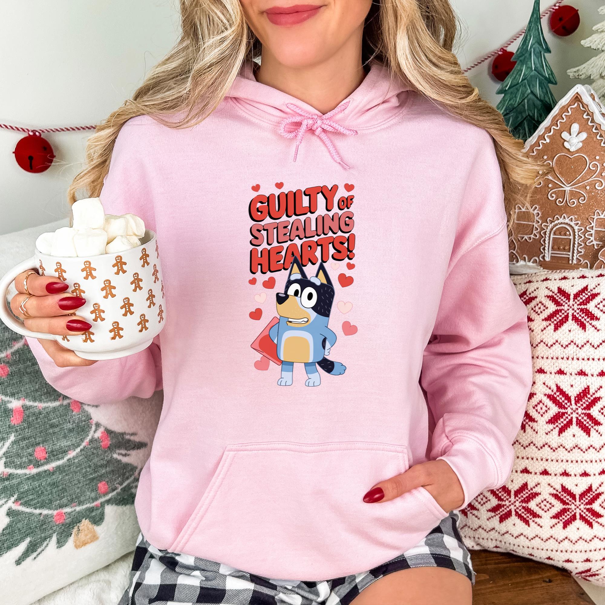 Bluey Guilty of Stealing Hearts Valentine Shirt, Valentines Clothing ...