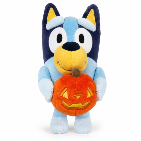 Bluey Halloween Plush with Jack-O'-Lantern Pumpkin, 12 in