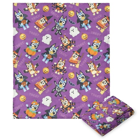 Bluey Halloween Pup Tricks Kids Silk Touch Throw Blanket