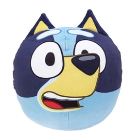 Bluey BBC Happy Bluey Round Plush Cloud Pillow, Ultra Soft Plush Entertainment Character Pillow for Kids